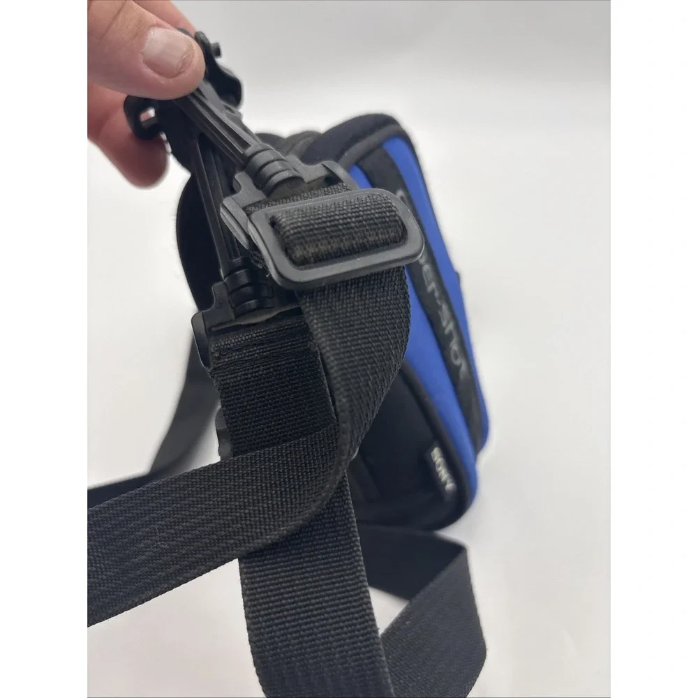 Sony Cyber-Shot Camera Case Pouch Blue Black Soft Padded Bag with Strap